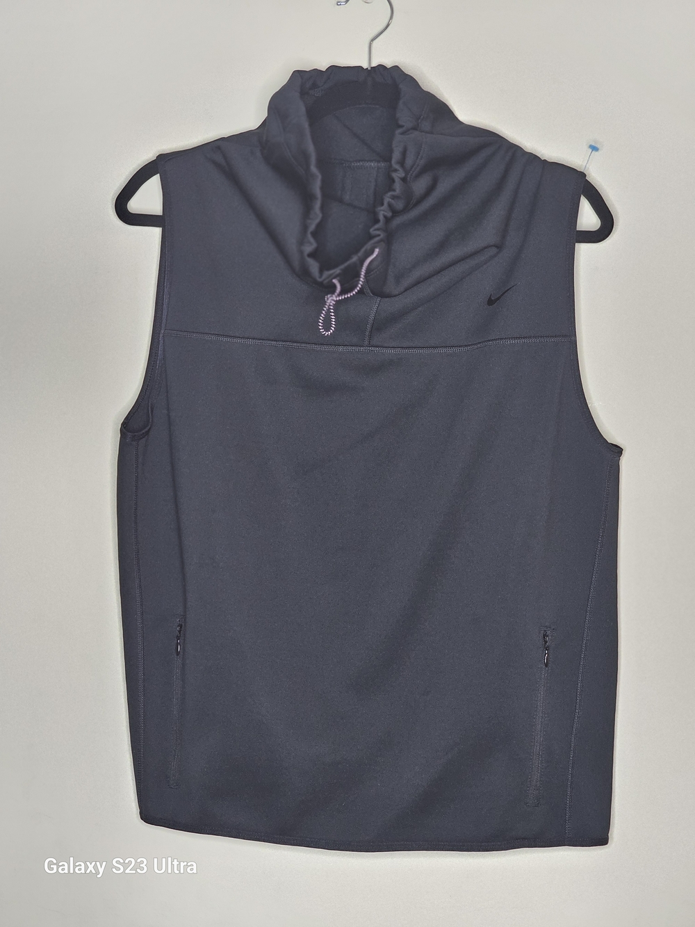 Nike Black Sleeveless Pullover Vest with Drawcord